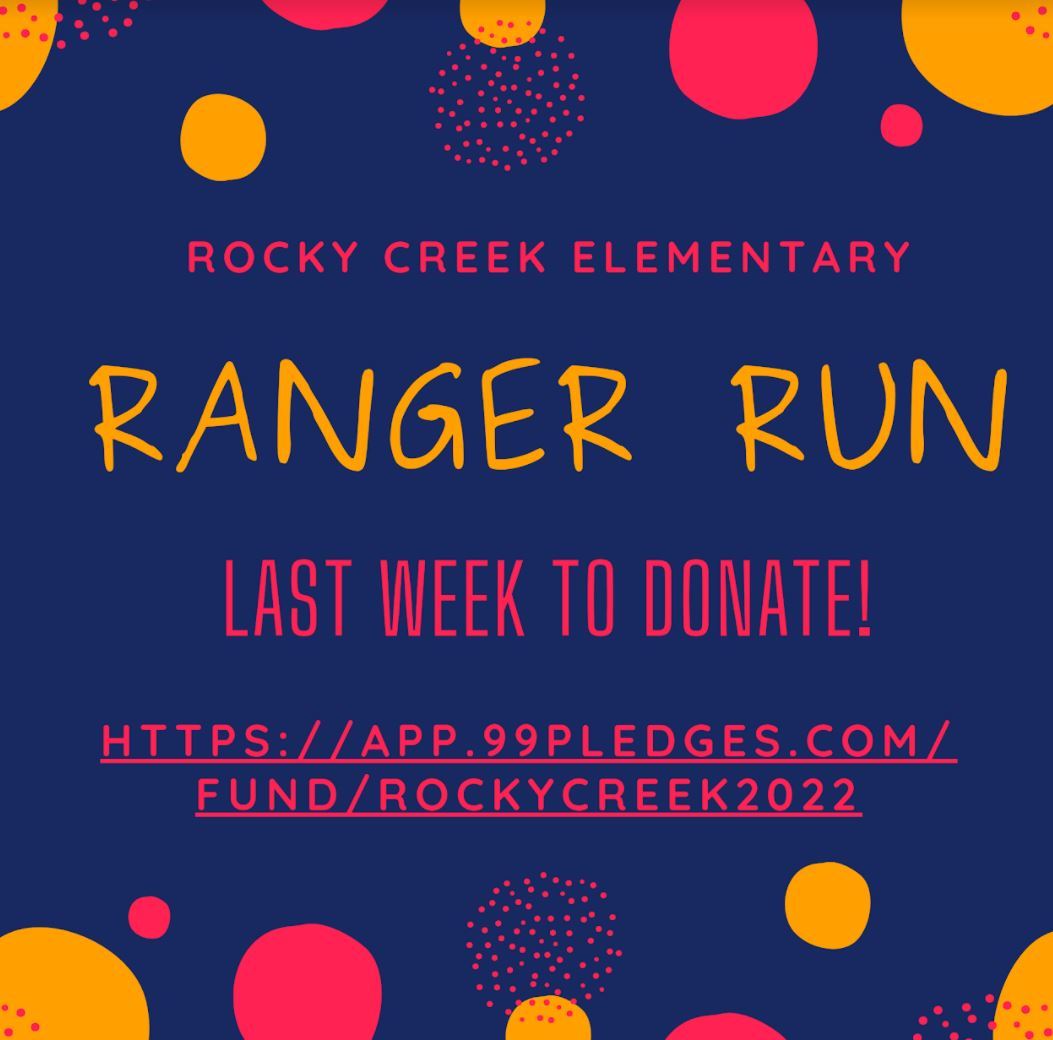  Last chance to donate a pledge to your Ranger.